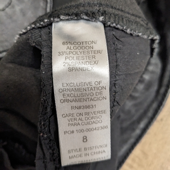 Democracy Gray Freedom Ankle Skimmer Jeans Bead Embroidered Size 8 - Picture 11 of 12